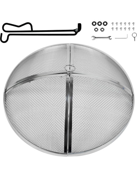 Pantalla Protectora de Fogata Baitedelai 49.5 cm Acero Inoxidable