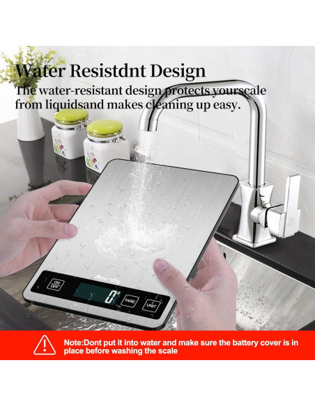 Báscula Digital de Cocina Ahosoutly 10kg con Pantalla LCD