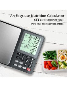 Báscula Digital de Alimentos Fuzion NS1-3000, 3kg, Acero Inoxidable 2