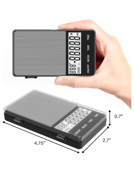 Báscula Digital de Espresso MAXUS BREW 1000g con Temporizador