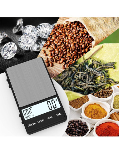 Báscula Digital de Espresso MAXUS BREW 1000g con Temporizador