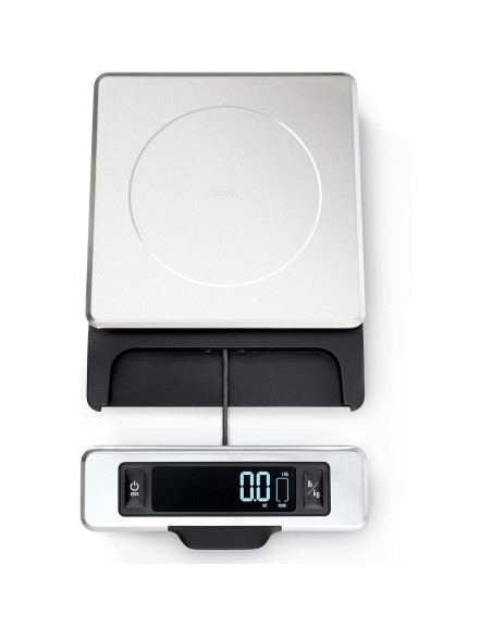 Balanza de Alimentos OXO Good Grips Acero Inoxidable 5 kg + Cucharas Medidoras