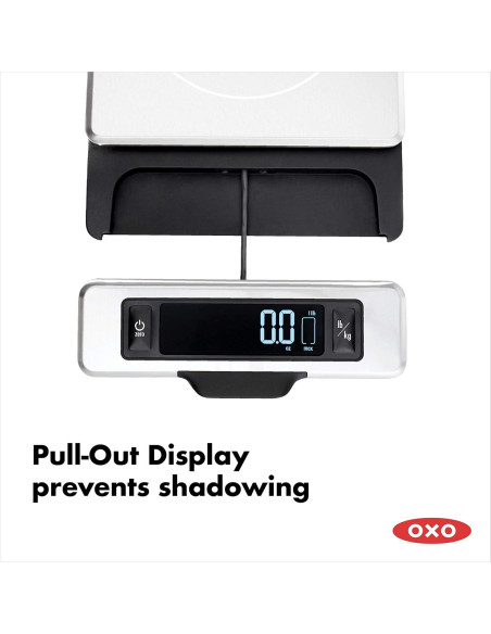 Balanza de Alimentos OXO Good Grips Acero Inoxidable 5 kg + Cucharas Medidoras