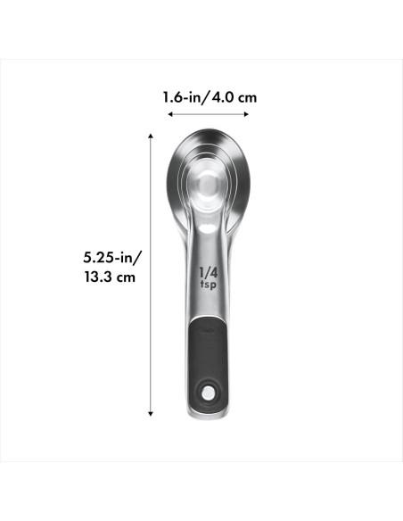 Balanza de Alimentos OXO Good Grips Acero Inoxidable 5 kg + Cucharas Medidoras