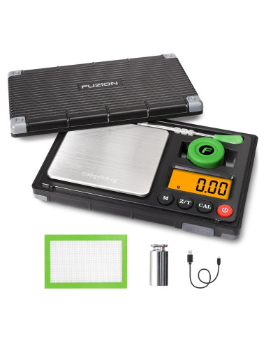 Báscula de bolsillo Fuzion HIVE-200, 200g/0.01g, Recargable