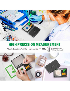 Báscula de bolsillo Fuzion HIVE-200, 200g/0.01g, Recargable 2