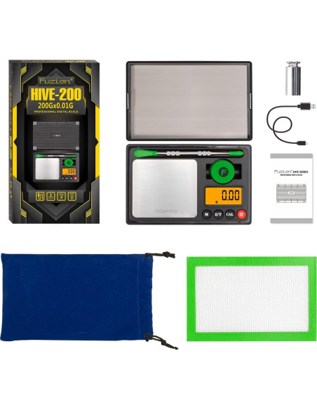 Báscula de bolsillo Fuzion HIVE-200, 200g/0.01g, Recargable