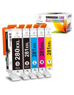 Cartucho de tinta Miss Deer para Canon 280 281 XXL - Paquete de 5