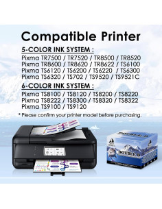 Cartucho de Tinta Compatible Double D 280 PGBK 3 Unidades 2