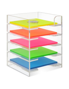 Soporte de Notas Adhesivas Acrílico Transparente 7.62x7.62 cm