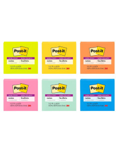 Notas Post-it Súper Adhesivas 7.6x7.6cm Multicolor 540 Hojas