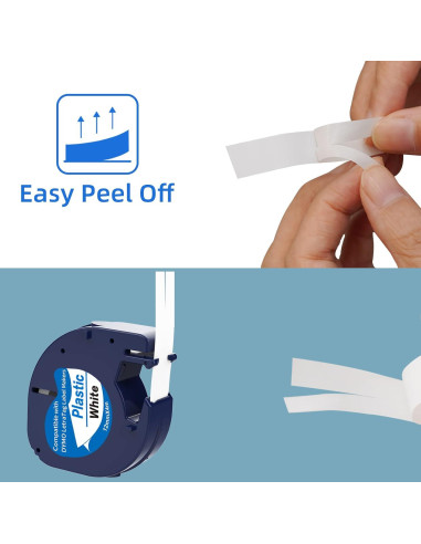 10 Recargas Cinta Etiquetadora Dymo LetraTag 12mm x 4m