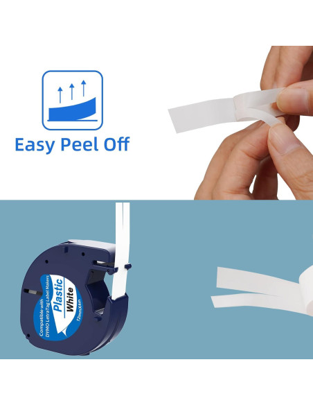 10 Recargas Cinta Etiquetadora Dymo LetraTag 12mm x 4m