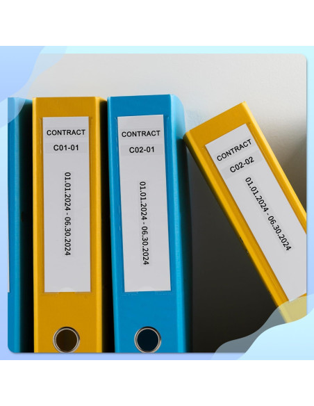 Cinta de Etiqueta Dymo D1 COLORWING 12mm x 7m Negra Transparente