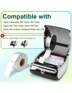 Etiquetas Dymo 30252 Labelife 1-1/8 x 3-1/2" 3500 unidades 2