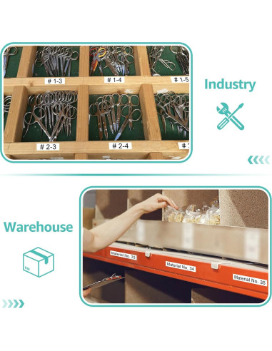 Cinta de Etiqueta NineLeaf 10PK Dymo D1 12mm Negro sobre Blanco