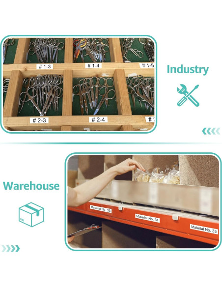 Cinta de Etiqueta NineLeaf 10PK Dymo D1 12mm Negro sobre Blanco