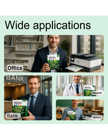 Cartuchos de Tinta 962XL Jpwnpn - 4 Pack Negro, Cian, Amarillo, Magenta