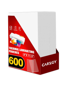 Hojas de Laminado CAREGY 600 Paquete 3 Mil 22.86 x 29.21 cm