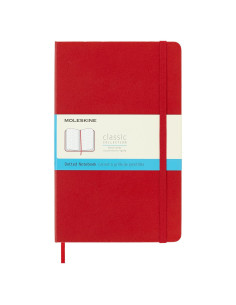 Cuaderno Moleskine Grande Punteado Rojo Escarlata Tapa Dura