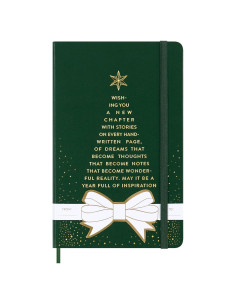 Cuaderno Grande Moleskine Tapa Dura Rayado Verde Mirtillo 240 Páginas