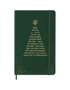 Cuaderno Grande Moleskine Tapa Dura Rayado Verde Mirtillo 240 Páginas 2