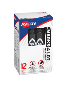 Marcadores Permanentes Avery Marks-A-Lot 12 Unidades Punta Cincel
