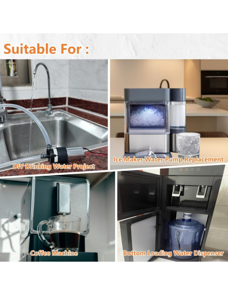 Bomba de Agua HUILING DC 12V 0.8LPM para Fabricador de Hielo