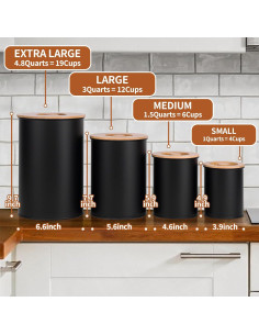 Conjunto de 4 Tarros de Almacenamiento Hermético Candco 2