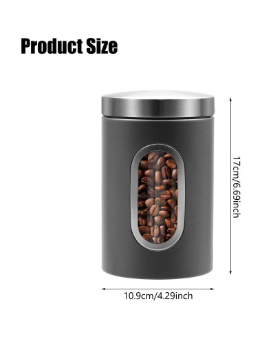 Conjunto de Tarros de Almacenamiento QYQRQF - 3 Piezas Acero Inoxidable