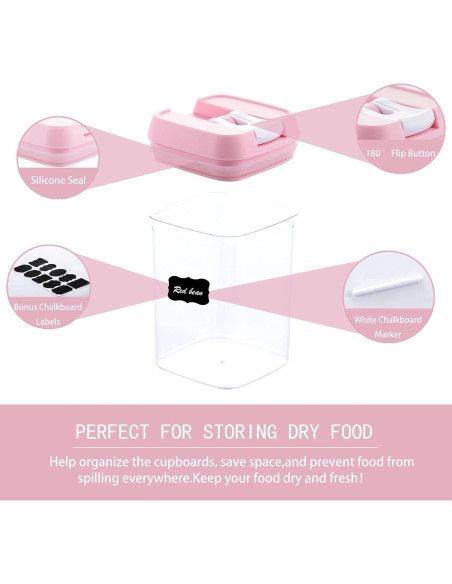 Contenedores de Almacenamiento U-QE - 8 Piezas Herméticos 6.37L Contenedores de Almacenamiento U-QE - 8 Piezas Herméticos 6.37L