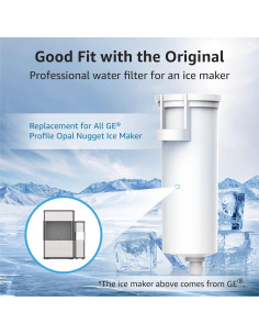 Filtro de agua AQUA CREST para máquina de hielo GE Opal - 4 unidades 2