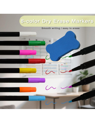 Calendario Acrílico Transparente IJIJIJ 60x40cm Pizarra Mensual