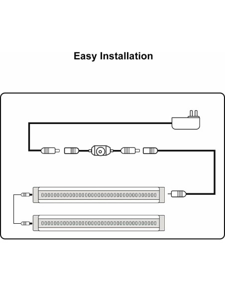 Iluminación LED bajo gabinete 33 cm 12V 10W regulable blanca cálida