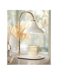 Lámpara Calentadora de Velas ERSHIXUN Blanca con Temporizador
