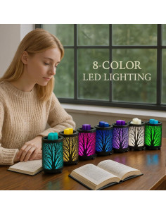 Calentador de Cera Eléctrico Leyoue PTC 14 cm Bosque Negro 2