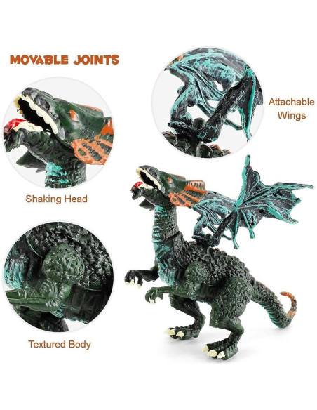 Paquete de 12 Figuras de Acción 3D Dragones Liberty Imports Paquete de 12 Figuras de Acción 3D Dragones Liberty Imports