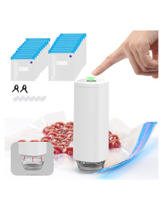 Sellador al vacío Domsanistor con 20 bolsas reutilizables