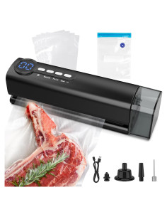 Sellador de Vacío Inalámbrico HUIJUTCHEN 3 en 1 Negro