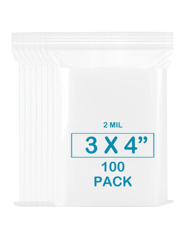 Bolsas de Plástico Reclosables 3x4" Pikdmin - Paquete de 100