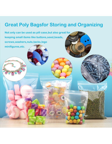 Bolsas de Plástico Reclosables 3x4" Pikdmin - Paquete de 100