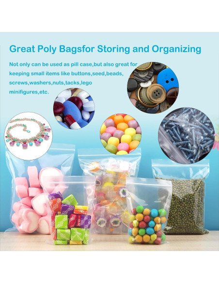 Bolsas de Plástico Reclosables 3x4" Pikdmin - Paquete de 100