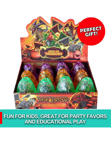 Paquete de 12 Figuras de Acción 3D Dragones Liberty Imports Paquete de 12 Figuras de Acción 3D Dragones Liberty Imports