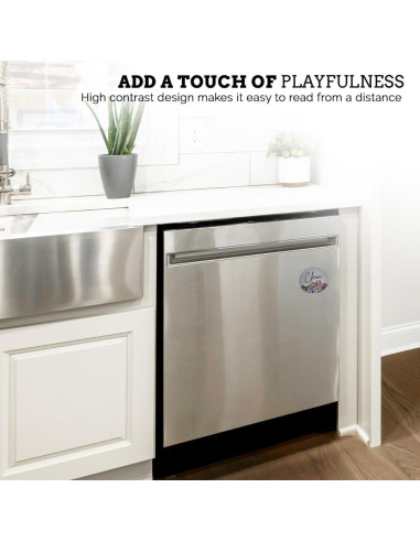 Imán para Lavavajillas Limpio Sucio Floral 8.89 cm - Pretty Inappropriate