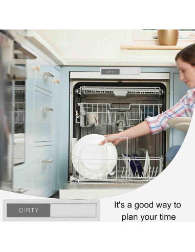 Cartel de Lavavajillas Acero Inoxidable Potexim - Limpio Sucio