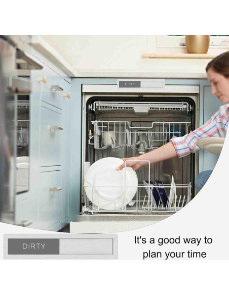 Cartel de Lavavajillas Acero Inoxidable Potexim - Limpio Sucio