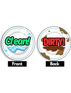 Imán de Lavavajillas Limpio Sucio DealChase Doble Cara 8.9cm 2