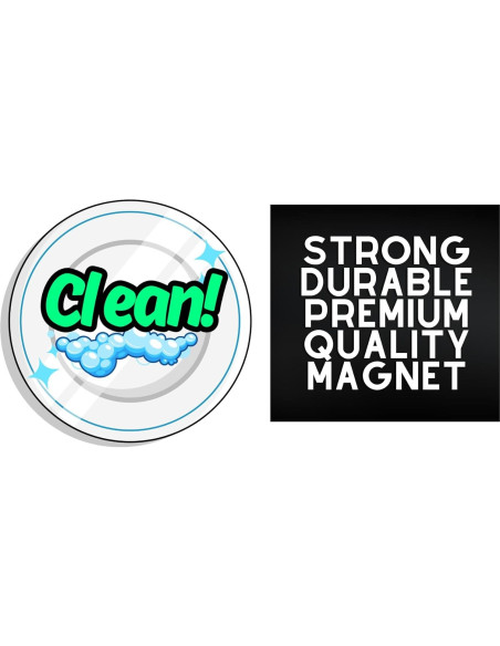 Imán de Lavavajillas Limpio Sucio DealChase Doble Cara 8.9cm