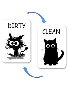 Imán Reversible Lavavajillas Calyders Gato Negro 9.09x6.1cm