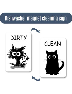 Imán Reversible Lavavajillas Calyders Gato Negro 9.09x6.1cm 2